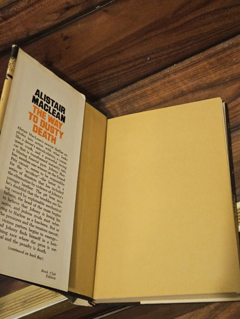The Way to Dusty Death by Alistair MacLean (1973, HC DJ, BCE) Doubleday Thriller